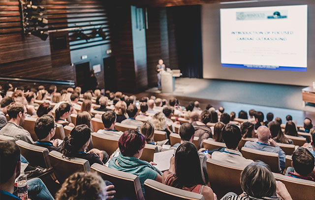 Students sitting in a lecture hall