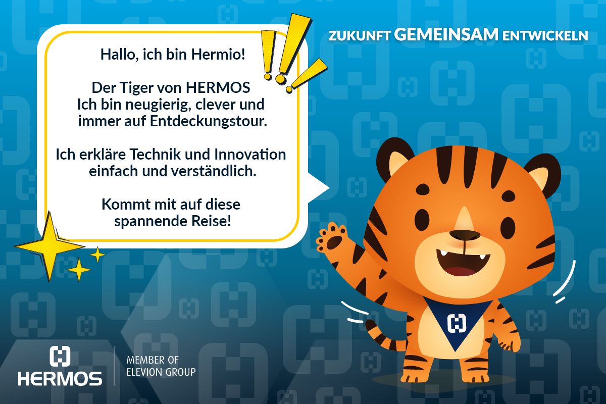HERMOS-Maskottchen-Tiger Hermio