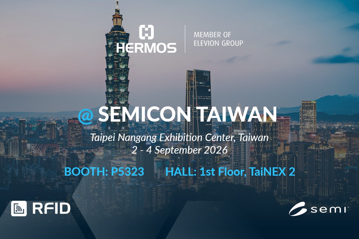 HERMOS at SEMICON Taiwan 2026 presenting RFID solutions for semiconductor manufacturing